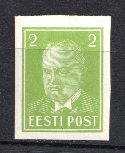 1936-40 2S Estonia (PROBE, Proof, Stamp by Sc. 118, Imperforated, MNH)