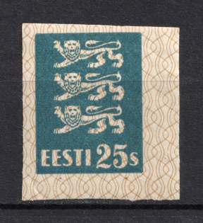 1928-40 25S Estonia (PROBE, Proof, Stamp by Sc. 101, Imperforated, MNH)
