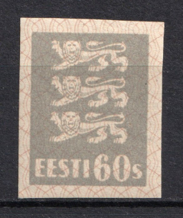 1928-40 60S Estonia (PROBE, Proof, Stamp by Sc. 103, Imperforated)