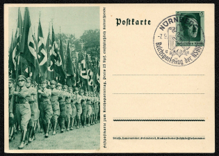 1937 Reich party rally of the NSDAP in Nuremberg. 3 used postcard Special postmark date 7.9.1937