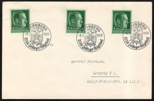 1938 Nuremberg cover franked with Scott B120 was posted 8 September