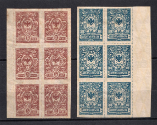 1921 Far East Republic, Vladivostok, Russia Civil War (Blocks, MH/MNH)