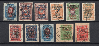 1921 Wrangel Issue, Civil War (Group of Stamps, Canceled)