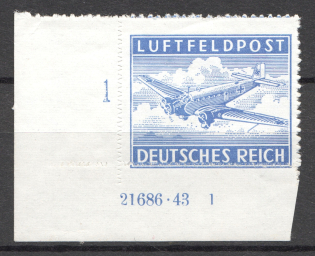 1942-43 Germany Reich Feldpost (Control Text and Number, Full Set, MNH)