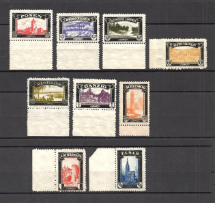 1920 Germany Lost Territories Propaganda Stamps (MNH)