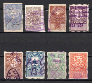Estonia Baltic Fiscal Revenue Stamps (Canceled)
