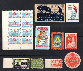 Baltic States Non-Postal (Group of Stamps, 2 Scans, MH/MNH)