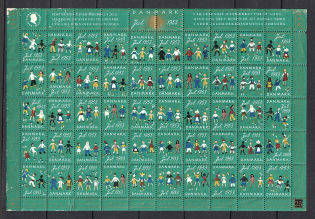 United States Denmark Non-Postal (Parts of Four Sheets, 4 Scans, MNH/MH)