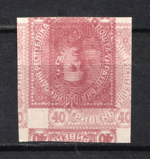 1920 10Г Ukrainian Peoples Republic Ukraine (TWO Sides MULTIPLY Printing, Print Error, MNH)