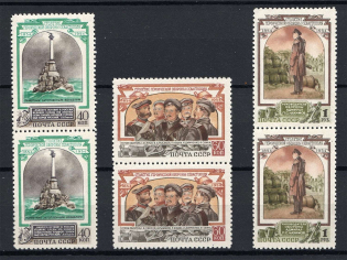1954 100th Anniversary of the Defence of Sevastopol, Soviet Union USSR (Pairs, Full Set, MNH)