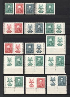 1938 Czechoslovakia Collection (Coupons, Blocks of Four, Full Sets, 3 Scans, CV $30, MH/MNH)