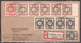 1945 Soviet occupation registerd cover to Erfurt