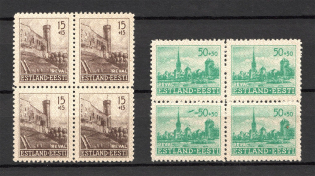 1941 Occupation of Estonia, Germany (Blocks of Four, MNH)