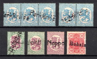 Finland Linear Postmarks, Cities Cancellations