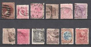 New Zealand, British Colonies (Group of Stamps, Canceled)