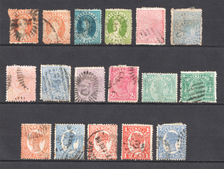 Queensland, British Colonies (Group of Stamps, Canceled)