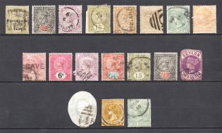 Ceylon, British Colonies (Group of Stamps, Canceled)