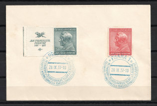 1937-38 Czechoslovakia Group of 5 Covers (First Day of Issue)