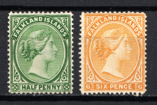 1891-1902 Falkland Islands, British Colonies (CV £70)
