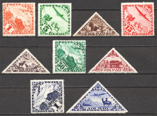 1934 Russia Tannu Tuva Airmail Civil War (Full Set, 2 Rub Size 60x30 mm)