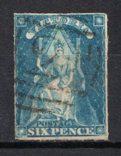 1858 6p Victoria, British Colonies (Canceled, CV £20)