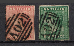 Antigua, British Colonies (No Watermark, Canceled)