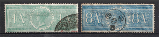 India Revenue Stamps, British Colonies (Canceled)