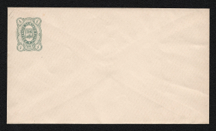 1884 Kadnikov Zemstvo 4k Postal Stationery Cover, Mint (Schmidt #1, Watermark lines \\\, CV $150)