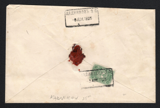 Kadnikov Zemstvo 1903 (08 Dec) local cover addressed from the village Perkhin in the volost Davidovskaya to the administration of the district