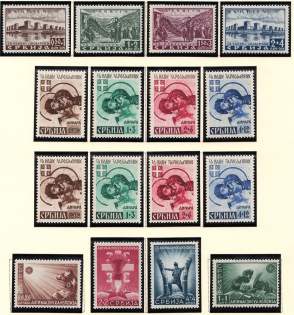 1941-42 Serbia Reich Occupation (Full Sets, MNH/MH)