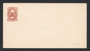 1889 Oster Zemstvo 3k Postal Stationery Cover, Mint (Schmidt #1, Watermark lines 30° degrees, CV $200)