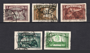 1932 Latvia (Imperforated, Full Set, Canceled, CV $20)
