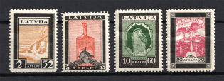 1933 Latvia Airmail (Perforated, Full Set, CV $80, MNH/MH)