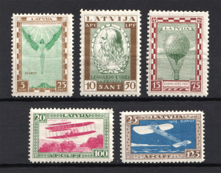 1932 Latvia Airmail (Perforated, Full Set, CV $150, MNH/MH)