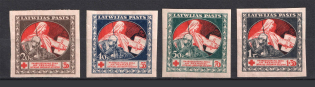 1920 Latvia (ROSE Banknotes, Full Set, CV $10, MNH/MH)