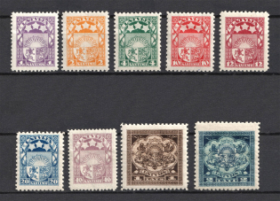1923-25 Latvia (Full Set, CV $90, MH/MNH)