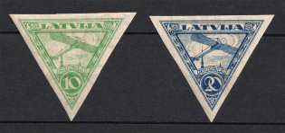 1921 Latvia Airmail (Imperforated, Full Set, CV $30, MNH)