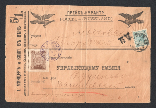 Austria - Bogorodsk 1895 (25 May) Zemstvo. Combination cover from Austria to Bogorodsk district