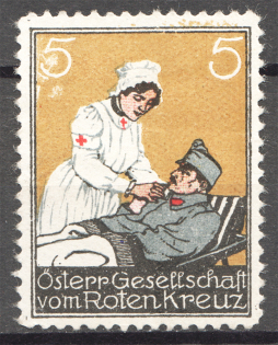 Austria Red Cross Society `5` Non-Postal