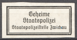 Germany Zwickau The Gestapo (Geheime Staatspolizei) Secret State Police (MNH)