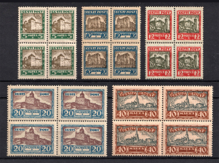 1926 Estonia (Blocks of Four, Full Set, CV $40, MNH)