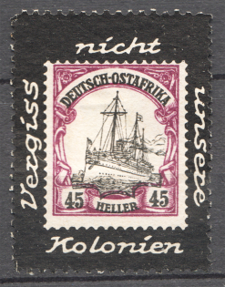 Germany don't Forget our Colonies Propaganda Non-Postal