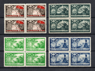 1944 Cities-Heroes of the Word War II, Soviet Union USSR (Blocks of Four, Full Set, MNH)