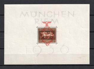 1937 Third Reich, Germany (Souvenir Sheet Mi. 10, CV $250, MNH)