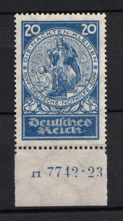 1924 20pf Third Reich, Germany (Control Number, CV $60)