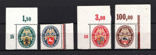 1928 Weimar Republic, Germany (Mi. 426y-429y, CV $390, MNH)