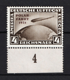 1931 4m Third Reich, Germany Airmail (Mi. 458, Signed, Certificate, CV $2,860, MNH)