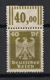 1924 40pf Third Reich, Germany (Control Number, CV $130)