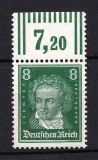 1926-27 8pf Third Reich, Germany (Control Number, CV $60, MNH)