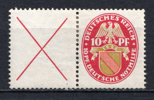 1926 10pf Third Reich, Germany (Coupon, CV $200)